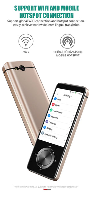 Instant Translator Device with 137 Languages, Real-Time Voice & Text Translation, 16 Offline Supported
