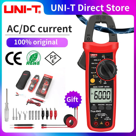 Digital Clamp Meter UT201 Series: Voltmeter Ammeter Multitester Pliers for Electric Testing