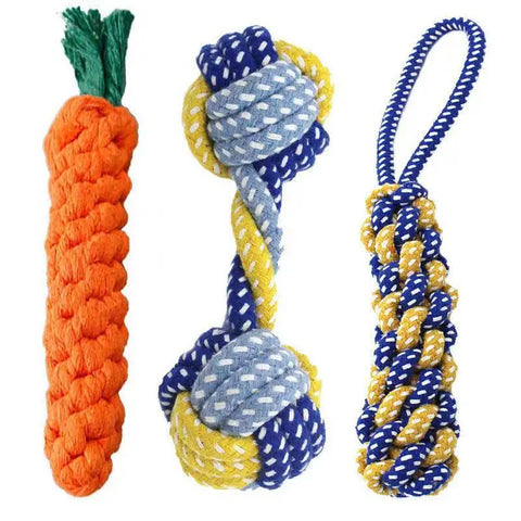 Durable Dog Chew Toy Carrot - Rope, Teeth Cleaner, Puppy Play, Bite Resistant