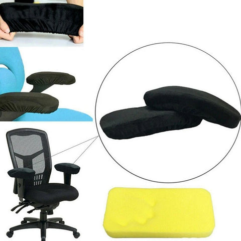 2-Piece Ergonomic Memory Foam Chair Armrest Pads for Office Chairs & Elbow Support