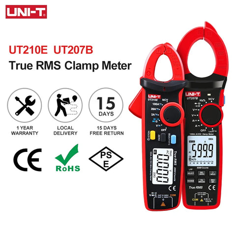Digital Clamp Meter Ammeter Pliers UT210E UT210D UT210C UT205E UT208B UT207B UT206B