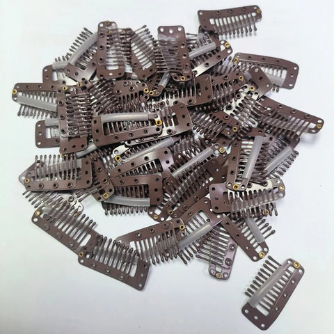 20pcs 10-Teeth Snap Hair Extension Clips 3.8cm - Wig Tools & Accessories