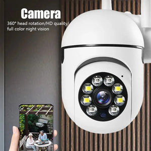 1080p Wireless Home Security Camera, 360° Smart Monitor, Night Vision, Remote Intercom, A7 HD Surveillance