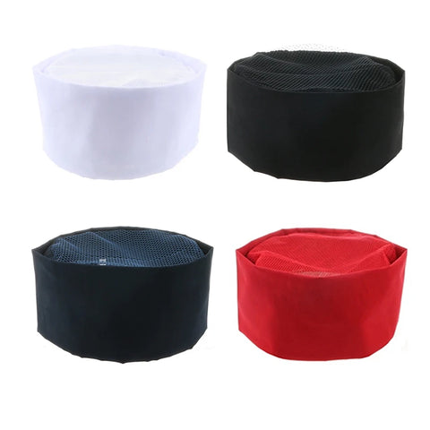 Breathable Chef Hat for Sushi & Cuisine, Women & Men, Mesh Cap for Restaurant & Hotel Staff