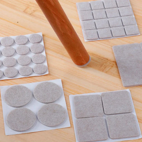 Furniture Floor Protector Pads: Felt Chair Leg Covers, Anti-Slip, Noise Reduction, Wear-Resistant, Corner Protection for Tables and Chairs