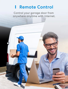 HomeKit Smart WiFi Garage Door Opener with Remote Control & Sensors, Compatible with Alexa, Google Assistant, SmartThings