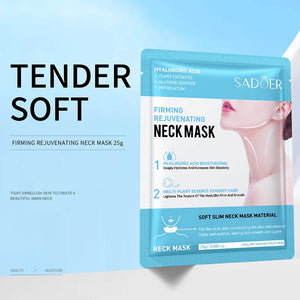 10-Pack Hydrating Firming Neck Masks with Hyaluronic Acid Skincare Set