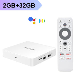Google & Netflix TV Box Android 12 Amlogic S905Y4 2GB/32GB 4K Dual WiFi BT5.0 Voice Control Streaming