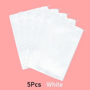 10 Satin Wig Bags for Hair Extensions, 35x25cm Silk Storage with Zipper