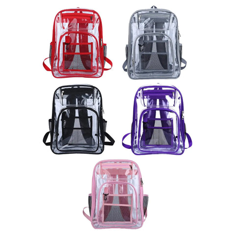 Clear Heavy Duty Waterproof Backpack for Work, Sports, College