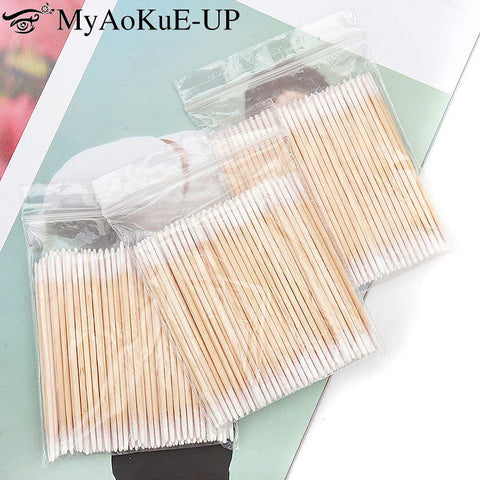 Dual Tip Cotton Swabs for Ears, Makeup, Lashes - 100/300 Pack