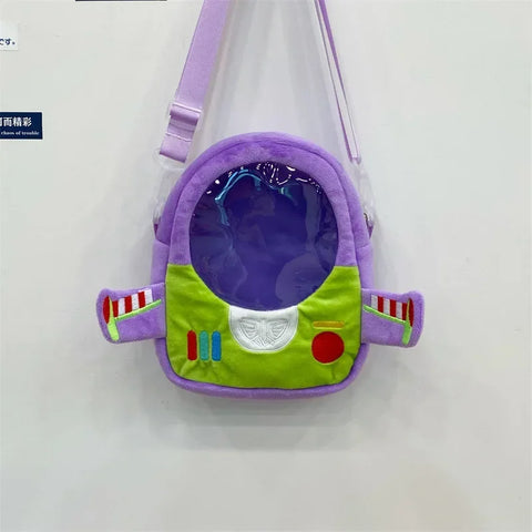 Anime Buzz Lightyear Rocket Plush Shoulder Bag - Kawaii Jelly Messenger Bag for Girls