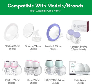Flange Inserts 13-21mm for Wearable Breast Pump 24mm Shield Compatible with Momcozy S12 Pro S9 M5