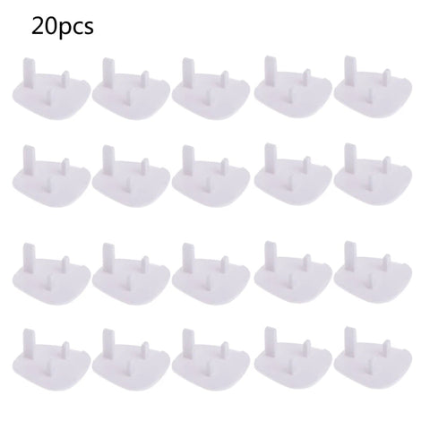 20x UK Plug Socket Covers for Child Safety – Waterproof Wall Protection, Home & School, White