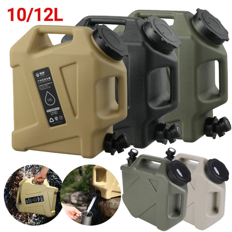 10/12L Portable Water Bag with Faucet - Large-Capacity Outdoor Camping & Hiking Container