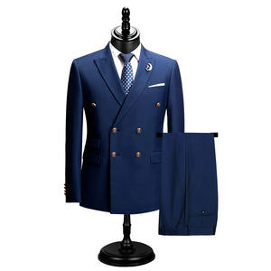 "2024 Men's Slim Fit Suit 2-Piece Set: Formal Business Wear (Jacket+Pants)"