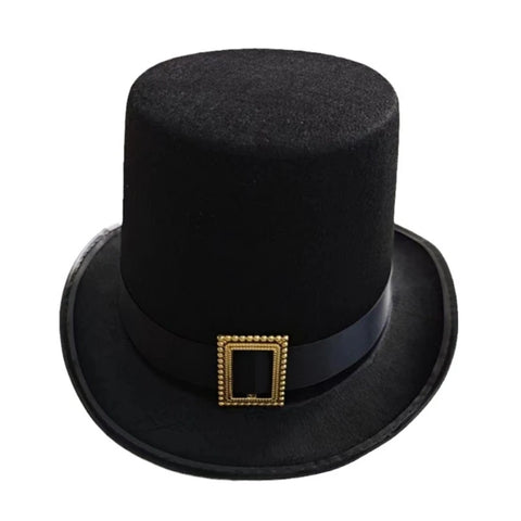 Black Top Hat for Adults/Teens - Magician Costume Party Prom Circus Carnival Accessory