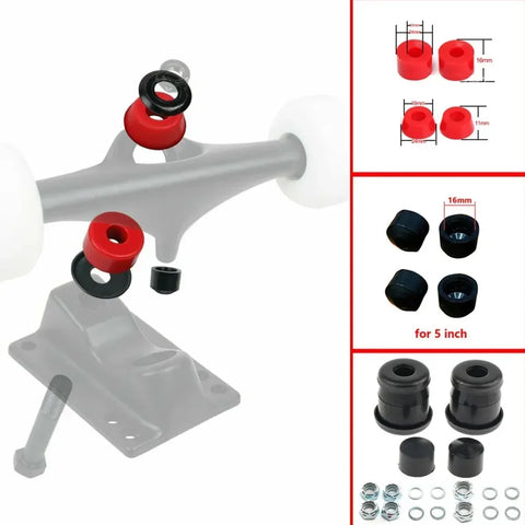 Hard 90a Skateboard Shock Kit: Pivot Tubes & Longboard Accessories