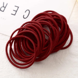 10 Pack Black Blue Elastic Hair Ties for Ponytails - Durable Rubber Band Hair Accessories
