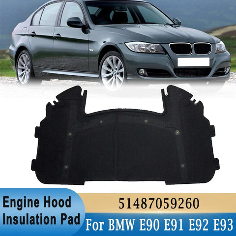 BMW E90 E91 E92 E93 Hood Engine Insulation Pad Soundproof Heat Mat 323i 325i Thermal 51487059260
