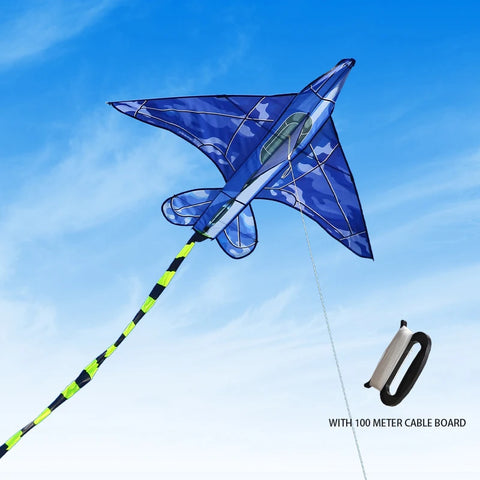 Airplane Kite for Kids, Includes Line & Handle, Outdoor Toy, Ages 8-12