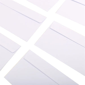 10-100pcs White Self-Seal Business Envelopes #10, Holds A4/Bills/Invoices, Secure Windowless Design