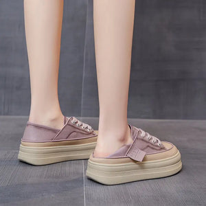 Women's Platform Sneakers 2025 - Fashion Lace-Up Walking & Running Shoes, Comfortable & High Quality