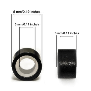 1000pcs Micro Silicone Lined Crimp Beads Rings for Hair Extensions Tools 5.0x3.0mm Wig Links
