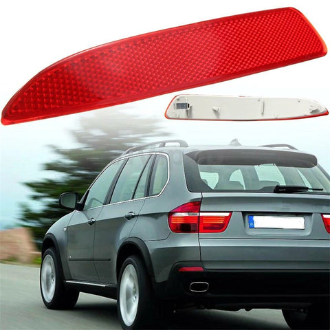 BMW X5 E70 2007-2010 Rear Bumper Reflector Brake Light Stop Lamp Red Lens Left/Right 63217158949 63217158950