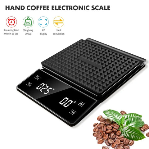 Espresso & Pour Over Coffee Scale with Timer, 3kg/0.1g Precision