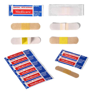 100 Pack Waterproof Nonwoven Adhesive Bandages First Aid Strips Patch Plaster
