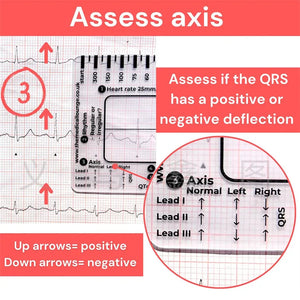 Heart Rate Scale ECG/EKG 7-Step Ruler Orthopedic Joint Transparent Mea ...