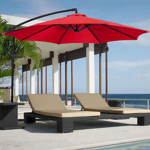 2m Parasol Umbrella Replacement Cloth, 6 Ribs, Waterproof, UV Protection, Outdoor Beach Garden, No Stand
