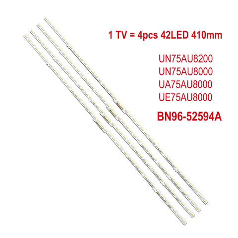 4pcs LED Backlight Strip for Samsung 75" TV Models AU8200, AU8000 - Replacement Parts