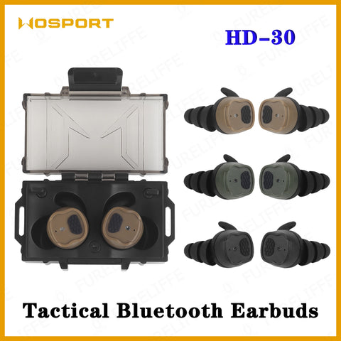Bluetooth 5.3 Tactical Headset: Noise Reduction, Sound Pickup, Hearing Protection, Type-C Charging Earplugs