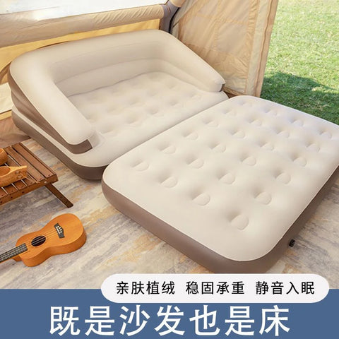 Double Person Inflatable Air Sofa Bed Outdoor Portable Camping Foldable Lazy Couch