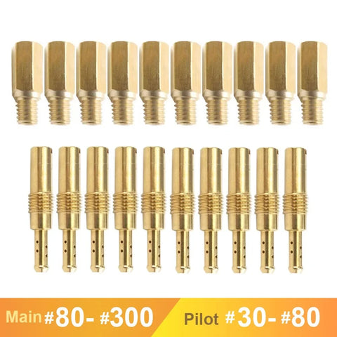 10-Pack Carburetor Main & Slow Pilot Jets M5 6mm for PWK Keihin OKO CVK Motorcycles
