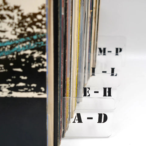 6pcs Vinyl Record Divider Alphabet Index Cards - Acrylic Transparent Horizontal/Vertical LP/CD Organization Tabs