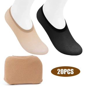 10 Pairs Women’s No Show Socks Invisible Liner Ballerina Boat Footies Thin Slippers Summer Transparent