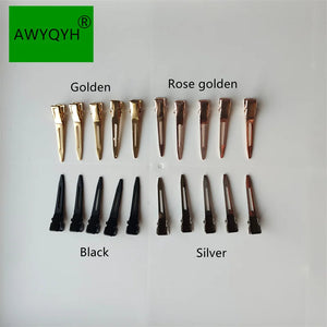 100 Pcs 4.5cm Metal Snap Clips for Hair Extensions, Salon Sectioning Tools & Accessories