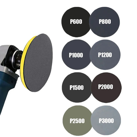 3" 75mm Sanding Discs 800-3000 Grit Wet Dry Polishing Sandpaper for Car Detailing