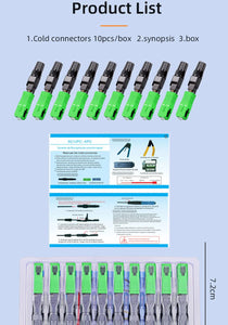 100pcs Fiber Optic Splice Connectors SC-APC/SC-UPC FTTH Quick Connect Kit