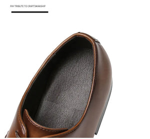 Men's 2025 Leather Dress Shoes, Breathable Classic Formal Oxfords for Office & Weddings