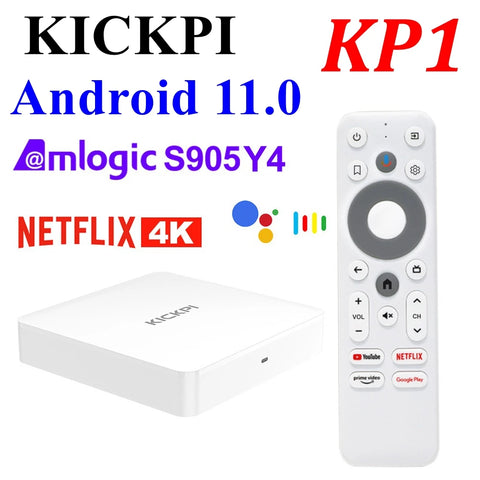 Google Certified Android 11 TV Box 4K Voice Remote 2GB+32GB Amlogic S905Y4 AV1 1080p HD 5G WiFi BT5.0 Netflix
