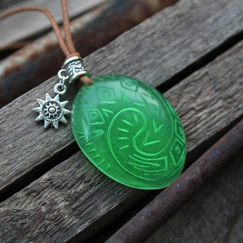 Glow in The Dark Heart of Te Fiti Necklace Pendant