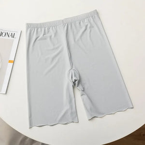 Women's Seamless Ice Silk High Waist Anti-Chafe Thigh Safety Shorts Plus Size Under Skirt Boxers Panties