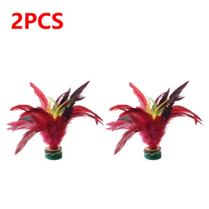 10-Pack Colorful Feather Jianzi Shuttlecocks 20cm – Portable Fitness Kick Game for Fun & Exercise