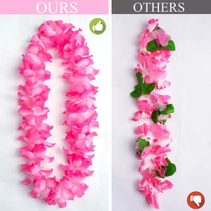 10 Pcs Tropical Hawaiian Leis Garland LED Lights for Party Decor Luau Beach Theme Fancy Dress Supplies