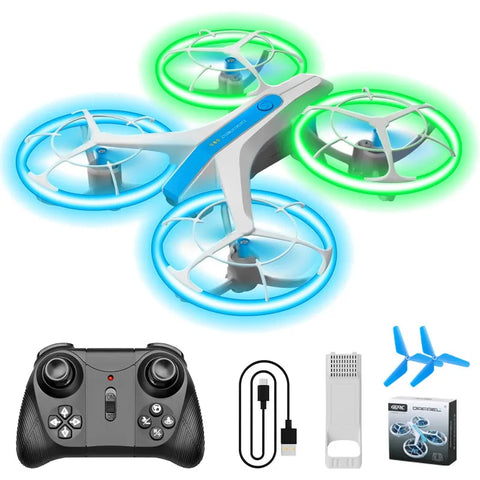 8K 4K HD Camera Drone with Altitude Hold & Headless Mode, LED RC Quadcopter Toy for Kids