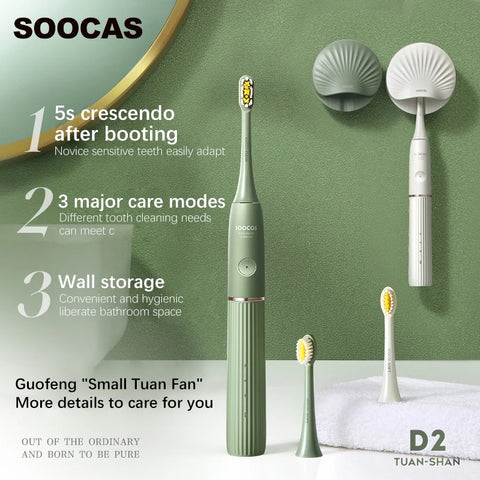 Adult Sonic Electric Toothbrush IPX7 Waterproof USB Rechargeable with UV Sterilization